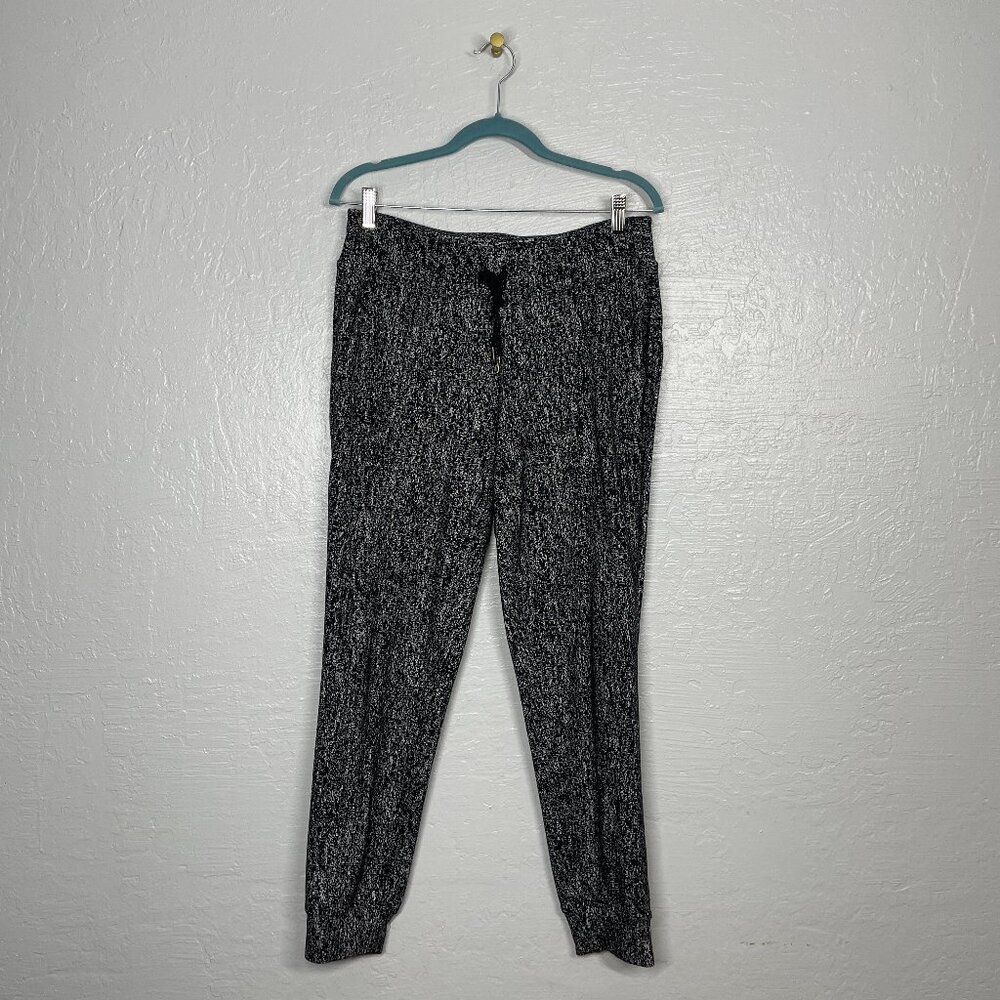 Lululemon Women 8 Black White Ready to Rulu Jacquard Jogger Pants Luon Pockets